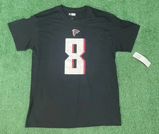 NEW NFL Team Apparel Atlanta Falcons #8 Kyle Pitts Black Shirt Men's Size Large