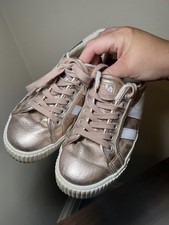 Gola Classic Women Rose Metallic Sneakers White leather Sz 6