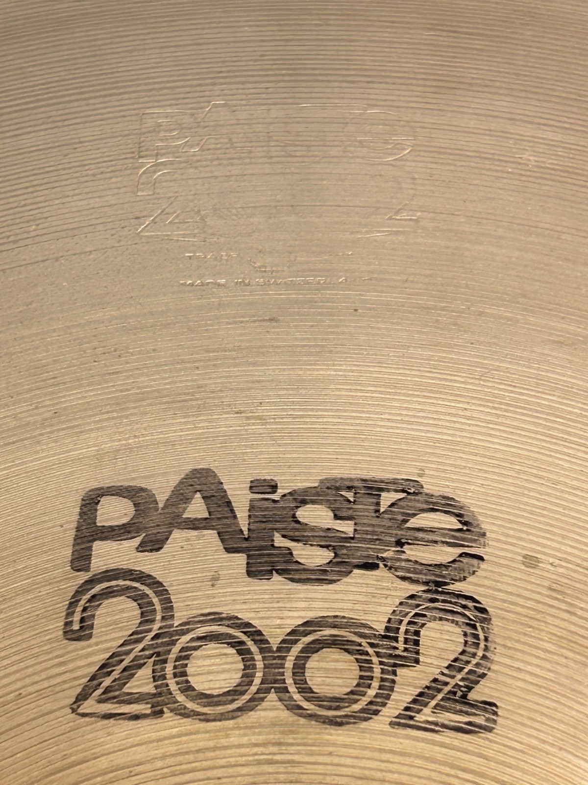 Vintage Paiste 2002 22" China Type Cymbal Black Label Made in Switzerland photo 5