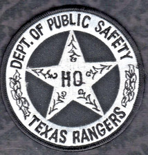 Texas Rangers Shoulder Patch Department Of Pu...