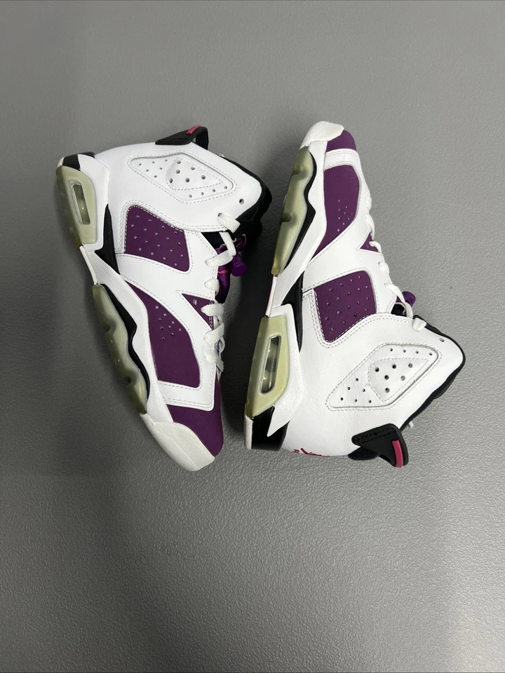 Talla 5Y o 6.5 Wmns- Air Jordan 6 Retro 'Grape' 🍇 'Vivid Pink' 543390-127 (GS) Foto 4 de 4