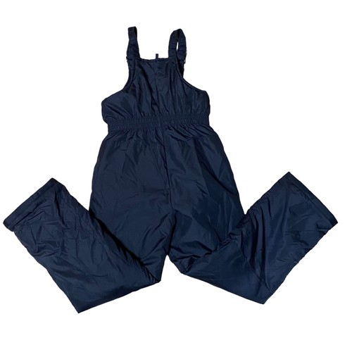 Joe Fresh adjustable strap zipper front snow bib unisex kids XL/14 Navy Blue - Picture 3 of 13