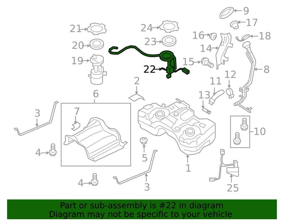 Unidad de envío medidor de nivel de combustible genuino Nissan 2008-2015 Rogue 25060-JM10D Foto 3 de 3
