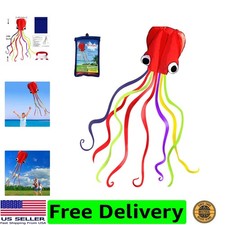 Soft Octopus Kite Series, Beautiful Kite with Long Colorful Tail for Kids and...