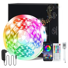 RGB 5050 LED Strip Light Kit 5M-30M Flexible Remote Fairy Lights Room Xmas Bar