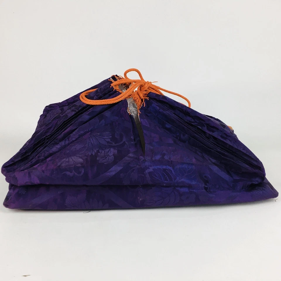 Bolsa de almacenamiento grande japonesa de colección kimono bolsa de transporte placa inferior dura púrpura KB21 Foto 2 de 4