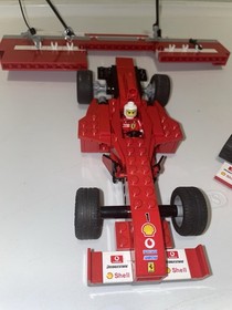 2004 LEGO Racers Ferrari F1 Pit Set #8375, 8362 Incomplete 1 Minifig