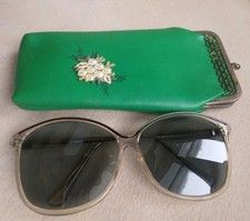 Vintage 1980s Sunglasses In Vintage Green Sunglass Case
