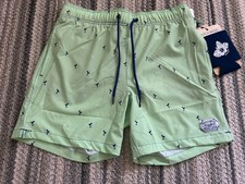 Beach Bros Bathing Suit Mens Comfort Tea Green Medium Comfort Stretch New