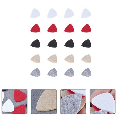 20pcs fühlte Ukulele -Picks Filz -Herzform für Ukulele -Gitarre gemischte Farben