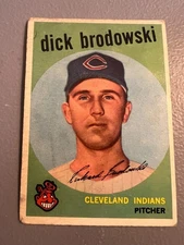 1959 Topps Baseball - Dick Brodowski ( Cleveland Indians ) #371 - PR