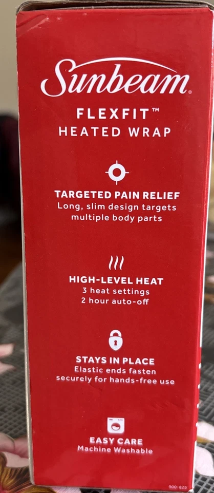 Sunbeam FlexFit Envoltura Térmica Brazo Codo Pierna Alivio del Dolor Apagado Automático 3 Calor NUEVO Foto 3 de 4
