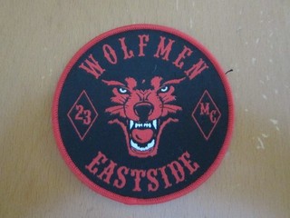 MC PATCH WOLFMEN MC EASTSIDE VINTAGE MOTORCYCLE CLUB VEST PATCHES