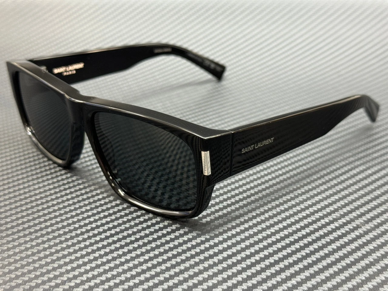 Saint Laurent — SAINT LAURENT SL 689 001 Black Grey Men's Medium 59 mm Sunglasses