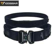 IDOGEAR Tactical Belt 2 Inch Airsoft MOLLE Belt Quick Release Metal Paintball RG