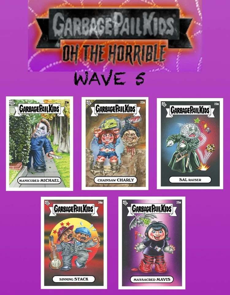 2025 GARBAGE PAIL KIDS OH THE HORRIBLE HORROR-IBLE WAVES 2-6 COMP BASE SETS (5) - Image 2 of 4