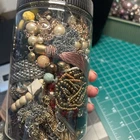 Mystery Jewelry Jar Vintage Costume All Wearable Over 50 Items 2.2Lbs