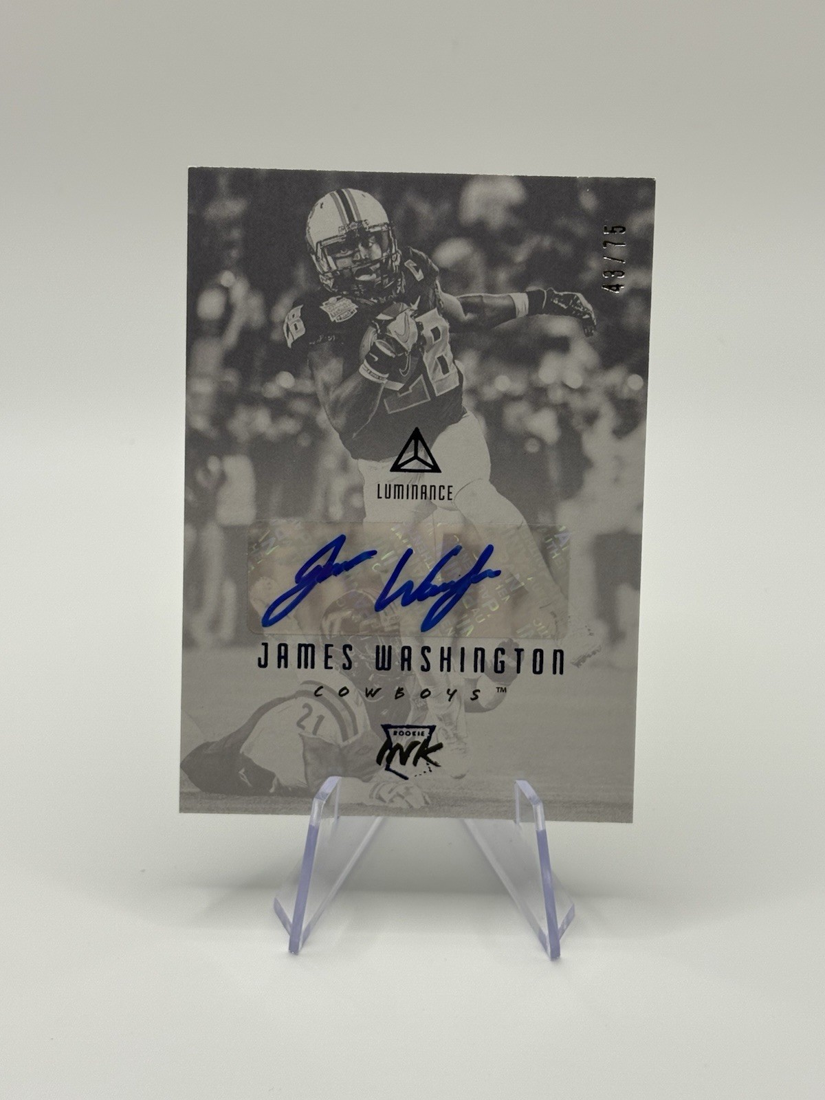 James Washington Panini Luminance Rookie Ink #RIJAW Blue