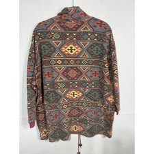 Vintage Forenza Southwestern Aztec Geo Print Multicolor Pullover Sweatshirt Sz M