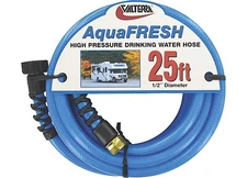 Valterra W01-8300 AquaFresh 1/2" x 25' Blue RV Drinking Water Hose 160 PSI