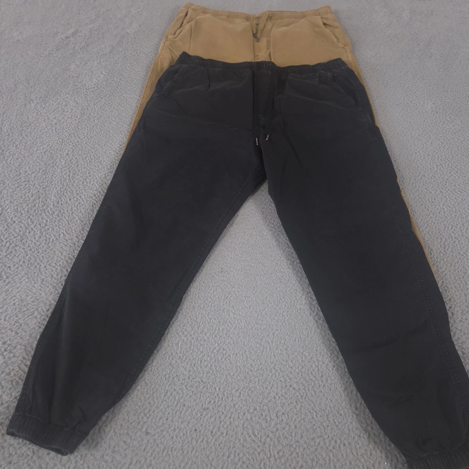 LOT OF 2 American Eagle Pants Mens L Khaki Black Next Level Flex Stretch Jogger