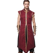 Men  s Medieval Viking Vest, Renaissance Sleeveless Tunic Tops Vintage Long