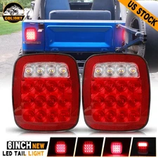 2X LED Tail Lights Rear Brake Lamps Turn Stop Reverse for Jeep Wrangler TJ CJ YJ