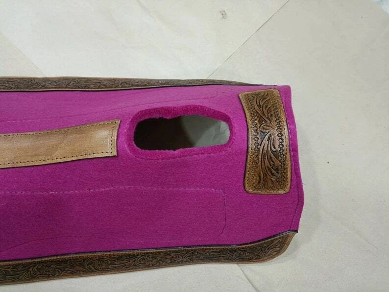 Tapis de selle Western All Colors en feutre sarcelle 1” d'épaisseur avec... - Photo 2/4