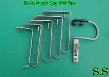 2 Davis Mouth Gag With Pipe Surgical Dental Anesthesia Instruments