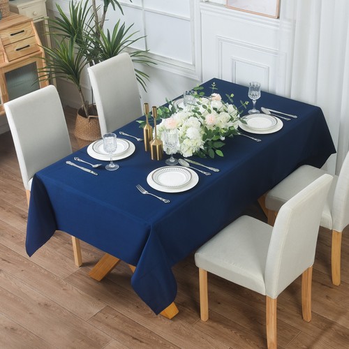 Extra Large Rectangular Fabric Tablecloth 150x300cm and 140x200cm 4 Colours - Picture 23 of 82
