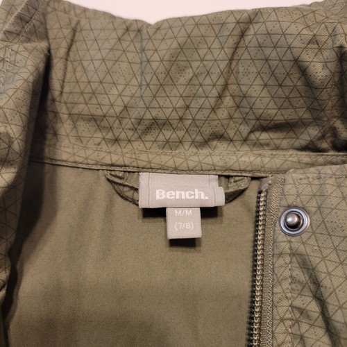 Bench Girl's Olive Green Zip Up Snap Light Jacket Size Medium (7/9) - Picture 6 of 8