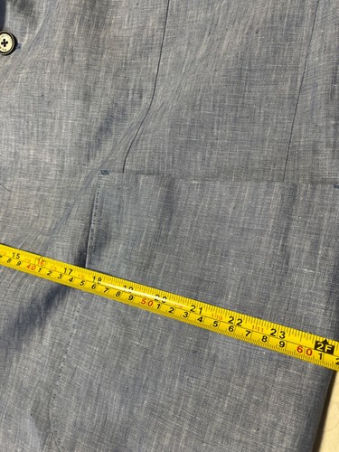 Brooks Brothers Linen Blazer Sport Coat Men's Size 46L Blue - Picture 8 of 10