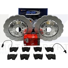 SHW Performance Bremsscheiben vorne gewellt gelocht TRW Beläge Audi RS4 B8 Avant RS5