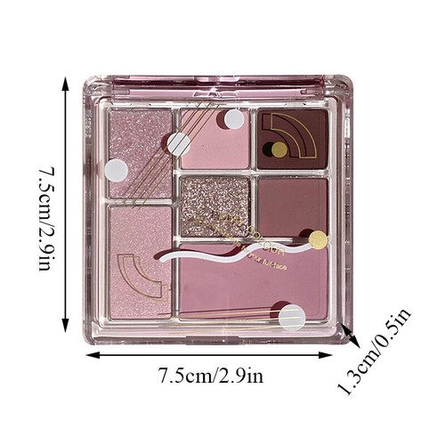 6/2/1x Seven-color Eyeshadow Palette Diamond Glitter Sparkle Matte Nude Natural - Picture 5 of 16