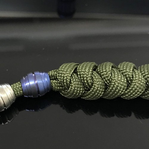 3pcs Titanium Bead Knife Parachute Lanyard Bead EDC Pendant Beads Keychain Tool - Picture 2 of 6