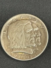 U.S 1936 Long Island Half Dollar  Commemorative Currency Silver Coin