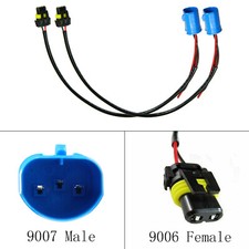 2x 9007 Male To 9006 Hb4 Female Convert Wire Adapters For Headlight Hid Retrofit 2x 9007 Male To 9006 Hb4 Female Convert Wire Adapters For Headlight Hid Retrofit