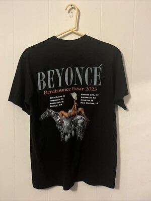 Beyonce Renaissance Tour 2023 T Shirt Tee Size Medium Black | eBay