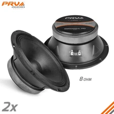 2x PRV 8" Sealed Back Midrange Speaker 8MR500SEAL 1000W 8 Ohm Waterproof Cone