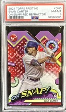 Evan Carter #OH-5 Oh, Snap! #1/5 Red Refractor Topps Pristine 2024