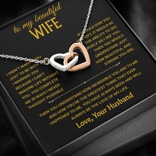 To My Wife Necklace, Christmas Gifts For Women, Anniversary Gift For Wife