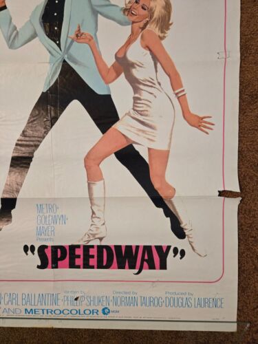 Póster original de la película Speedway, Elvis Presley, Nancy Sinatra 1968 27x41 - Imagen 5 de 5