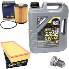 Motoröl Filter Set 5W40 5Liter + Ölablassschraube für Audi Q7 VW Touareg 3.6
