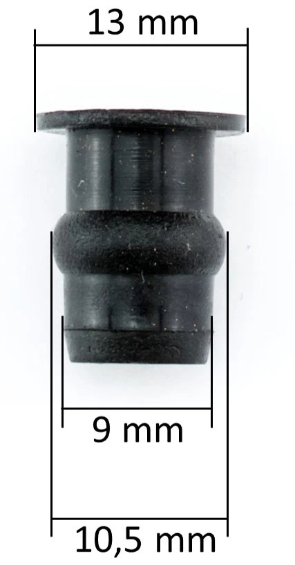 10 Gummimuttern M5 Neopren Mutter Vibrationsdämpfer Verkleidungsbefestigung 5mm - Bild 3 von 3