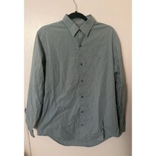 Banana Republic Men's Striped Green Dress Shirt Long Sleeve Size L