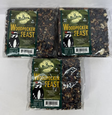 3 Pack Mr. Bird Woodpecker Feast Small Wild Bird Seed Cake 7oz 21 Ounces Total