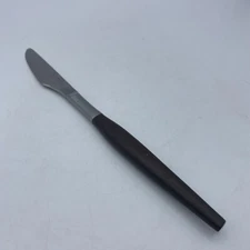 Vintage Dinner Table Knife Wood Handle Japan Stainless Mid Century 8.75"