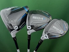 TaylorMade SIM2 MAX LEFT Hand Set Driver, Fairway Wood, Hybrid Regular Flex NEW