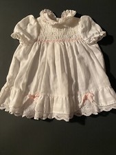 Vintage Girls Polly Flinders Smocked Dress Size 24 mths