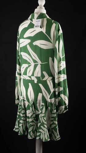 Next Green Tie Belt Shirt Dress UK 18 - Picture 5 of 8
